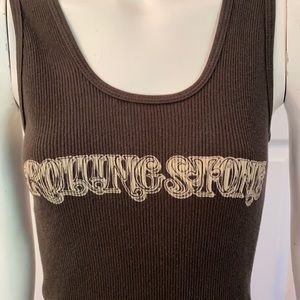 Retro LUCKY Brand Rolling Stone Ribbed Tank, L/XL
